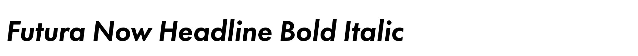 Futura Now Headline Bold Italic image